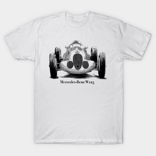 Mercedes-Benz W125 Racing Car T-Shirt by AlexBook